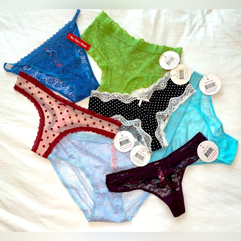 NWT Splendies - 7 pairs - Size Small - Thong, bikini, cheeky
